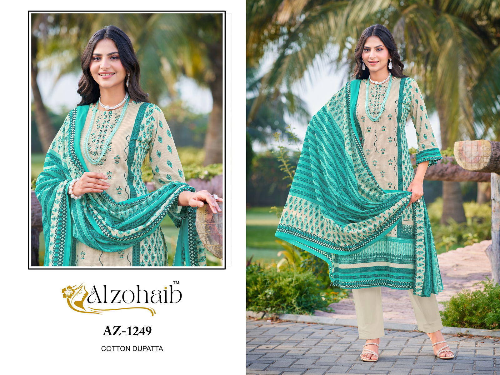 Ruaab Vol 1 By Alzohaib Cotton Dupatta Pakistani Salwar Suits Wholesale Online